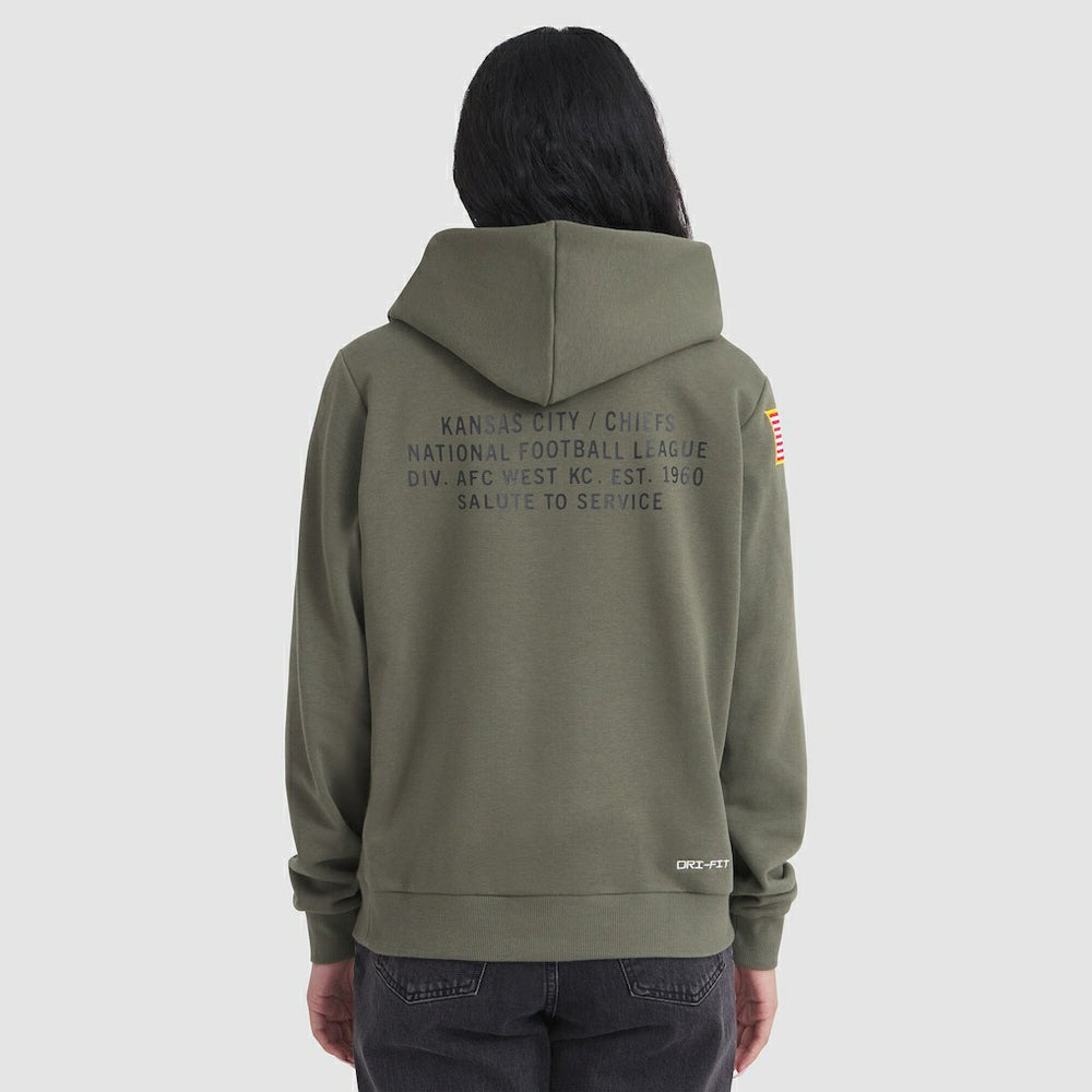 Women's 2025 Salute to Service Sideline Standard Issue Dri-FIT Hoodie - Kansas City Chiefs Hoodies
