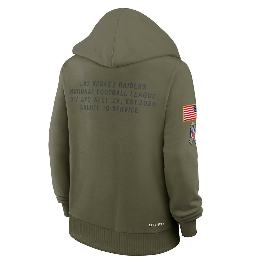 Women's 2025 Salute to Service Sideline Standard Issue Dri-FIT Hoodie - Las Vegas Raiders Hoodies
