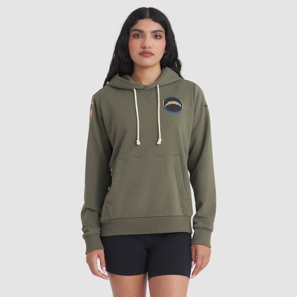 Women's 2025 Salute to Service Sideline Standard Issue Dri-FIT Hoodie - Los Angeles Chargers Hoodies