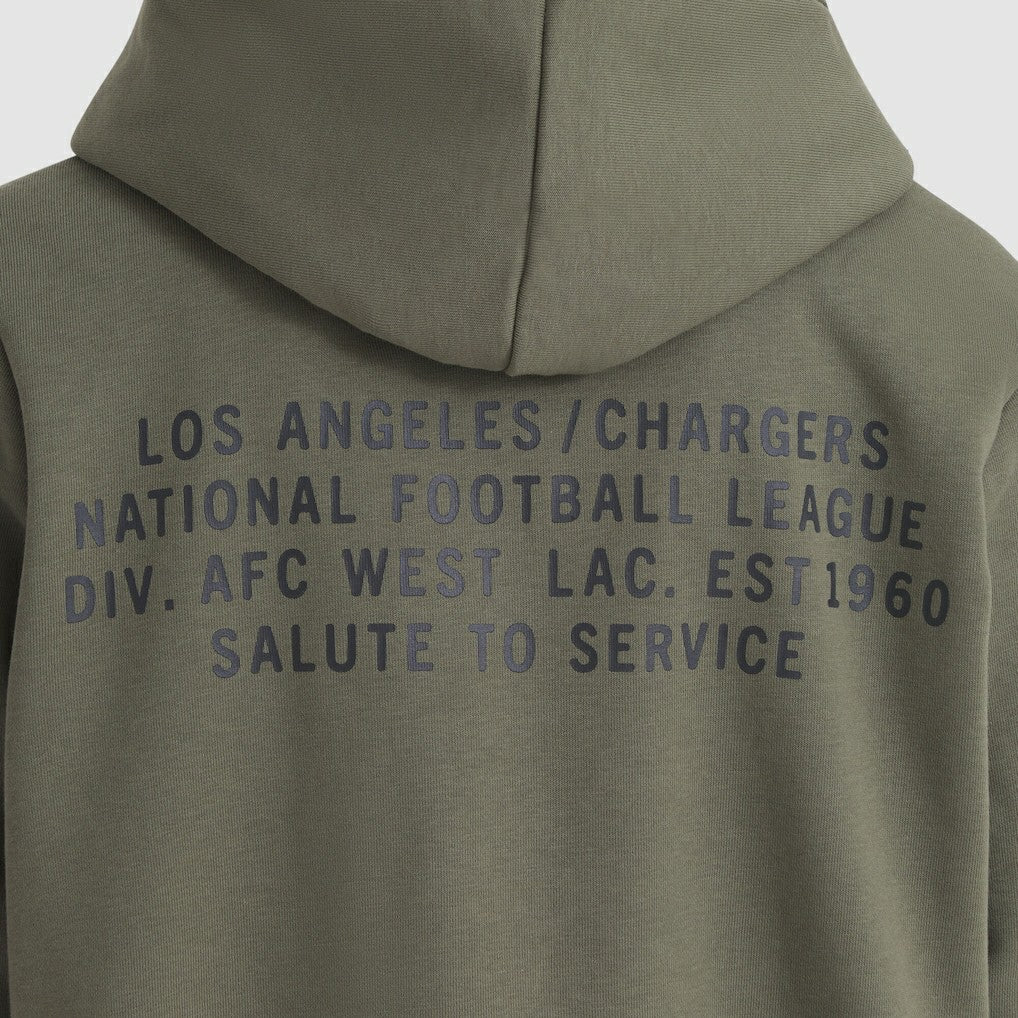 Women's 2025 Salute to Service Sideline Standard Issue Dri-FIT Hoodie - Los Angeles Chargers Hoodies