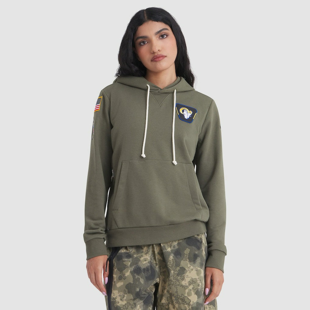 Women's 2025 Salute to Service Sideline Standard Issue Dri-FIT Hoodie - Los Angeles Rams Hoodies