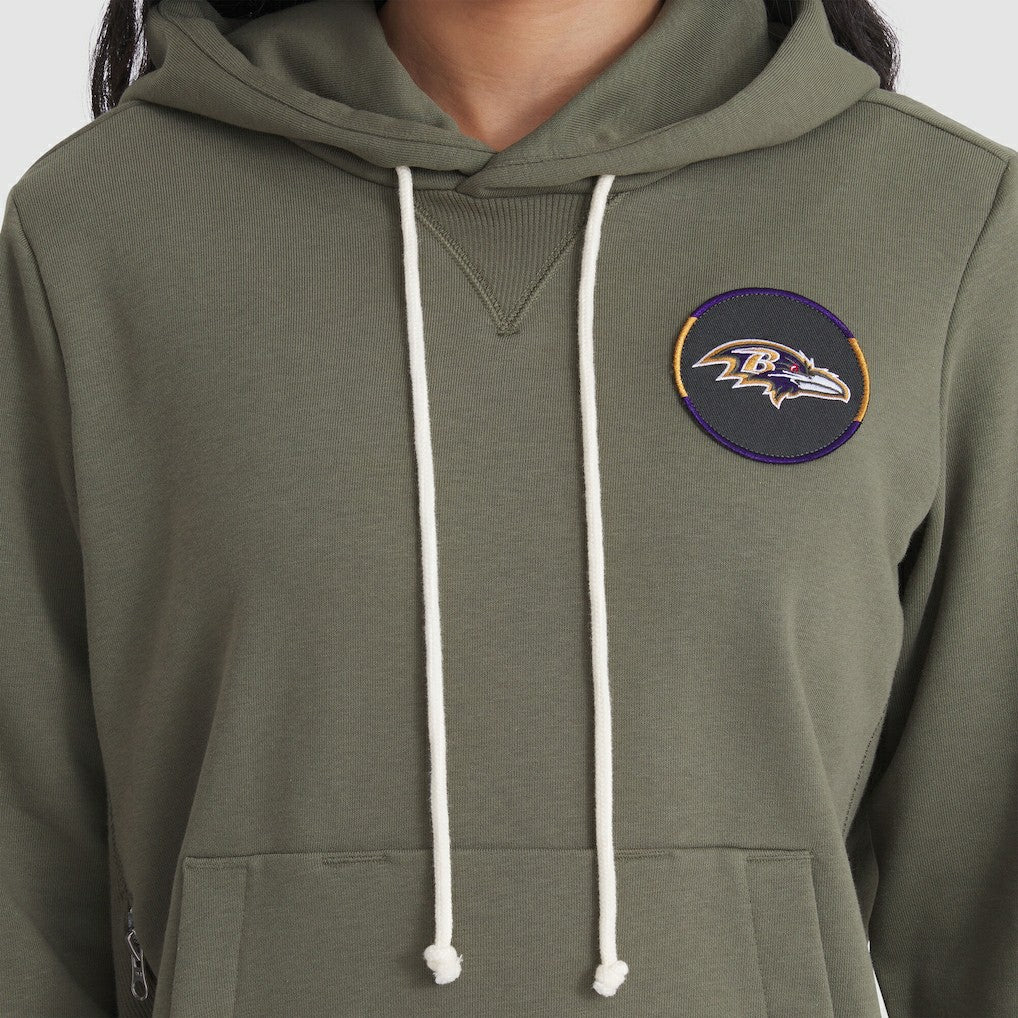 Women's 2025 Salute to Service Sideline Standard Issue Dri-FIT Hoodie - Baltimore Ravens Hoodies
