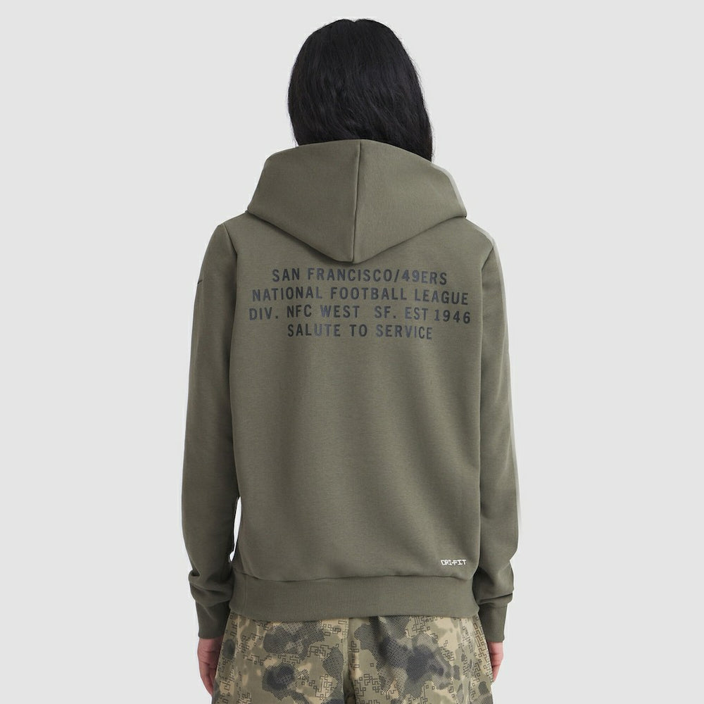 Women's 2025 Salute to Service Sideline Standard Issue Dri-FIT Hoodie - San Francisco 49ers Hoodies