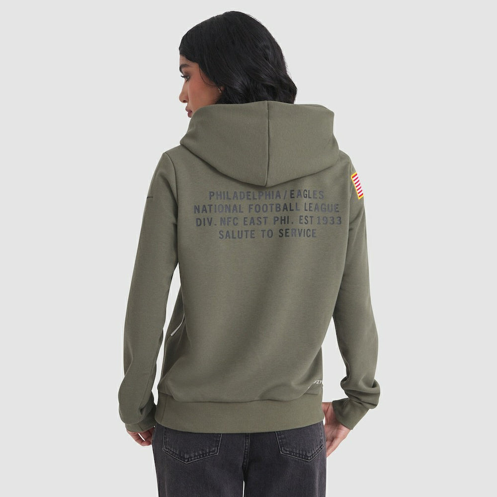 Women's 2025 Salute to Service Sideline Standard Issue Dri-FIT Hoodie - Philadelphia Eagles Hoodies