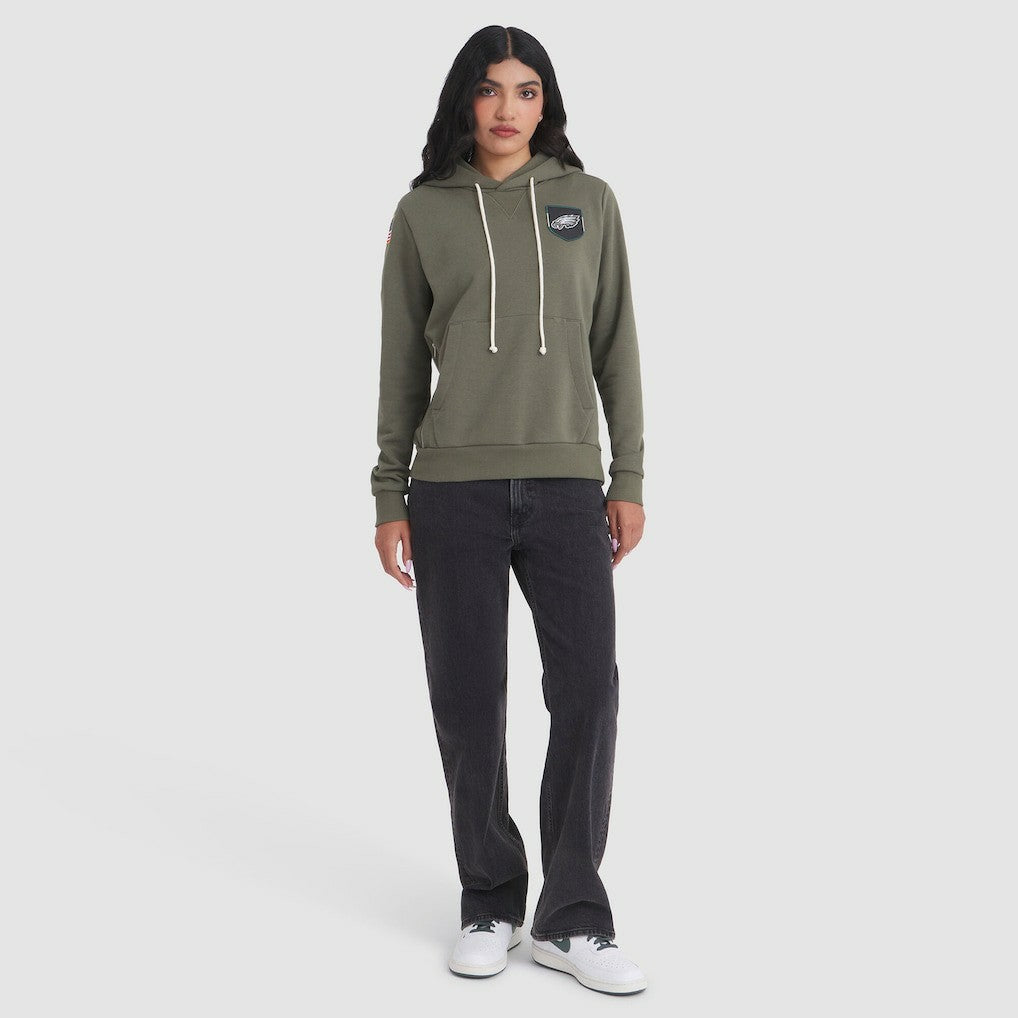 Women's 2025 Salute to Service Sideline Standard Issue Dri-FIT Hoodie - Philadelphia Eagles Hoodies