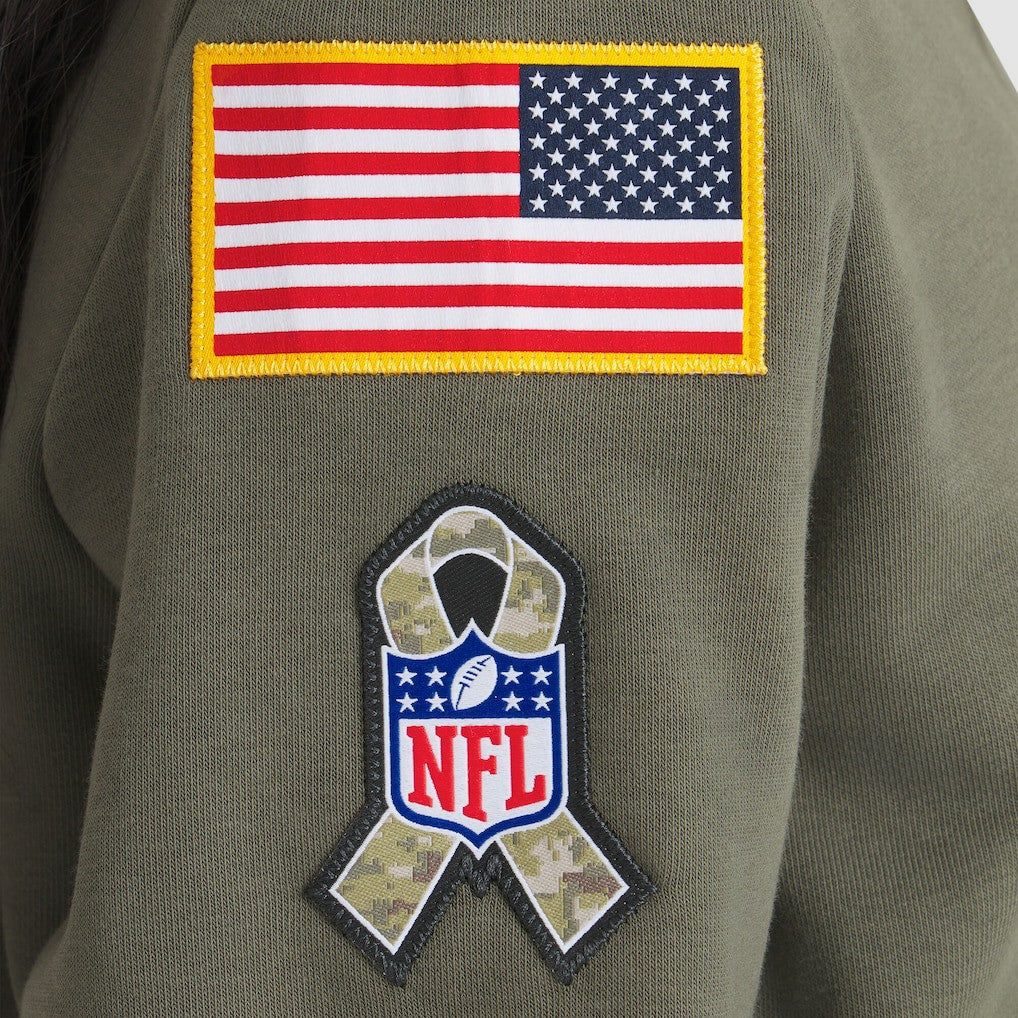 Women's 2025 Salute to Service Sideline Standard Issue Dri-FIT Hoodie - Philadelphia Eagles Hoodies