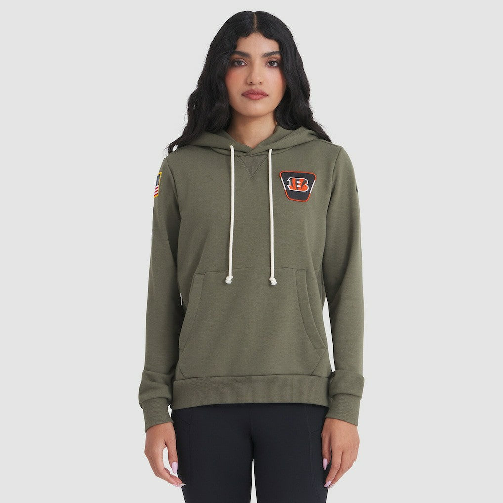Women's 2025 Salute to Service Sideline Standard Issue Dri-FIT Hoodie - Cincinnati Bengals Hoodies