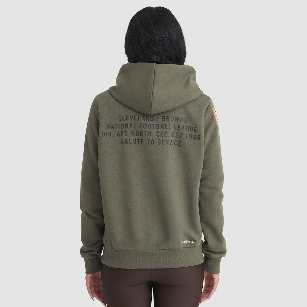 Women's 2025 Salute to Service Sideline Standard Issue Dri-FIT Hoodie - Cleveland Browns Hoodies