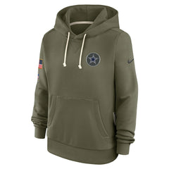 Women's 2025 Salute to Service Sideline Standard Issue Dri-FIT Hoodie - Dallas Cowboys Hoodies