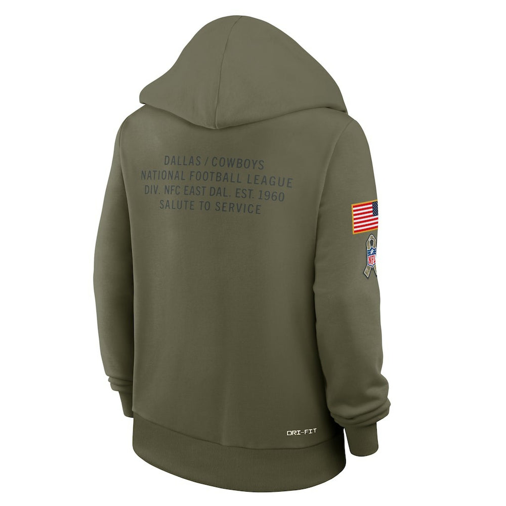 Women's 2025 Salute to Service Sideline Standard Issue Dri-FIT Hoodie - Dallas Cowboys Hoodies