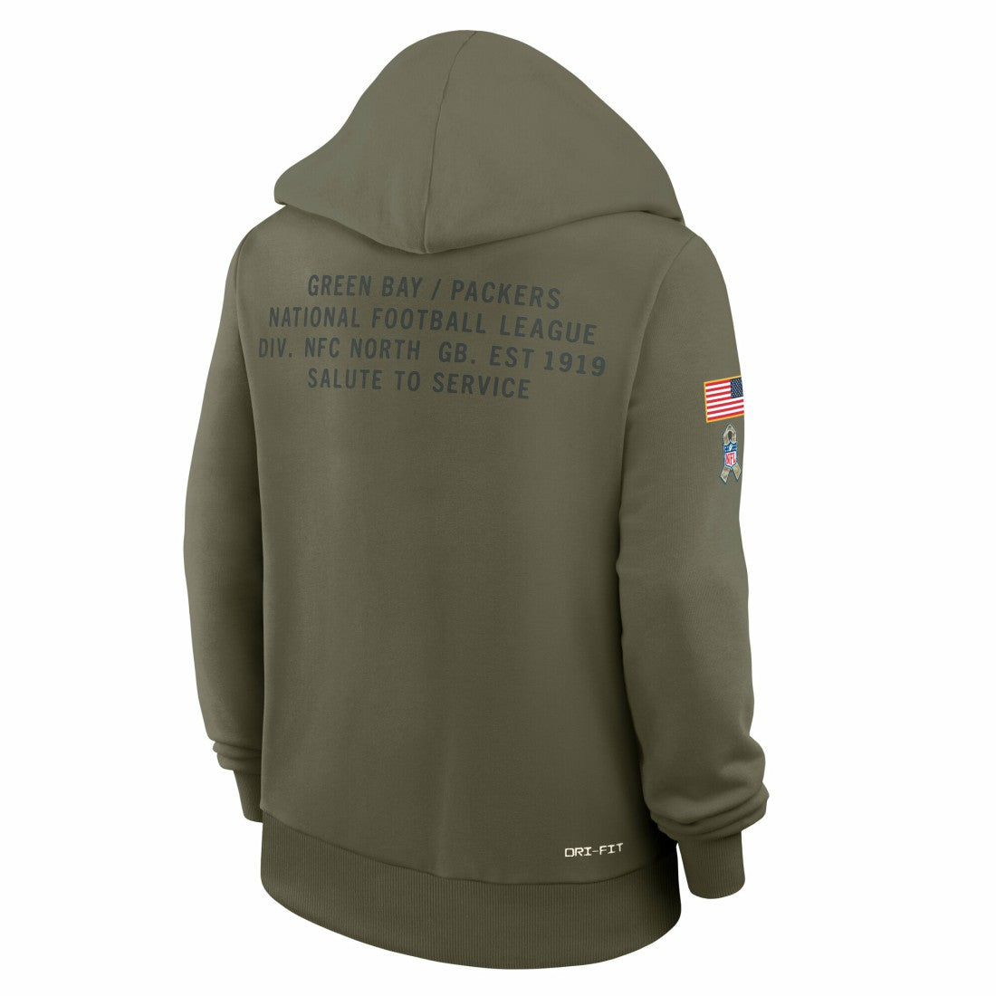 Women's 2025 Salute to Service Sideline Standard Issue Dri-FIT Hoodie - Green Bay Packers Hoodies
