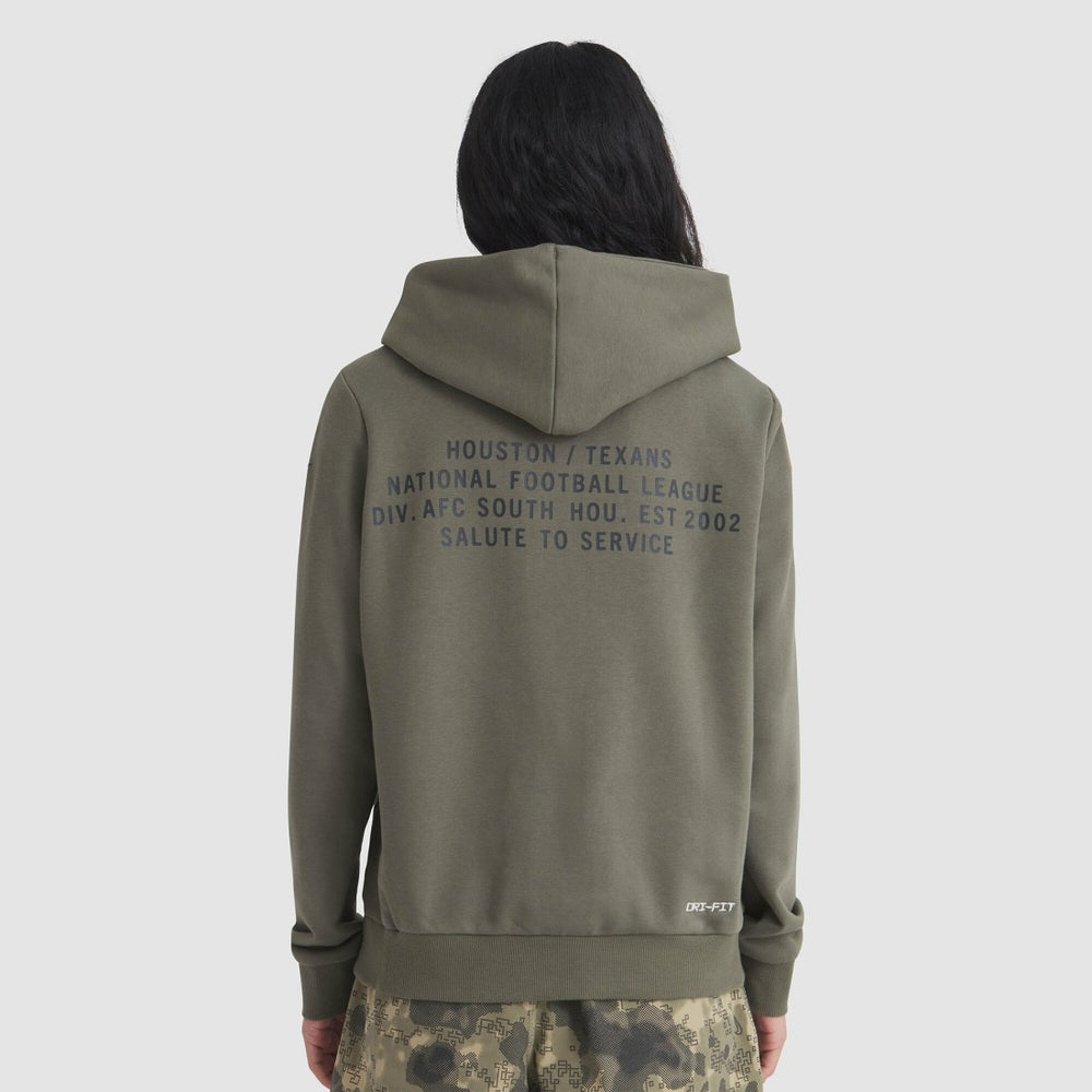 Women's 2025 Salute to Service Sideline Standard Issue Dri-FIT Hoodie - Houston Texans Hoodies