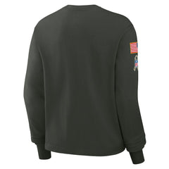 Women's 2025 Salute to Service Sideline Dri-FIT Long Sleeve T-Shirt - Baltimore Ravens T-shirts