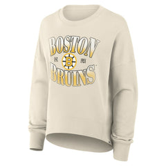 NHL Boston Bruins Fanatics Women's Oversized Vintage Slice Pullover Sweatshirt