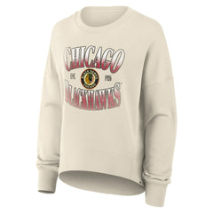 NHL Chicago Blackhawks Fanatics Women's Oversized Vintage Slice Pullover Sweatshirt