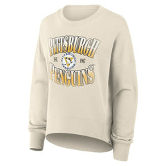 NHL Pittsburgh Penguins Fanatics Women's Oversized Vintage Slice Pullover Sweatshirt