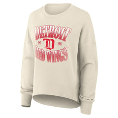 NHL Detroit Red Wings Fanatics Women's Oversized Vintage Slice Pullover Sweatshirt