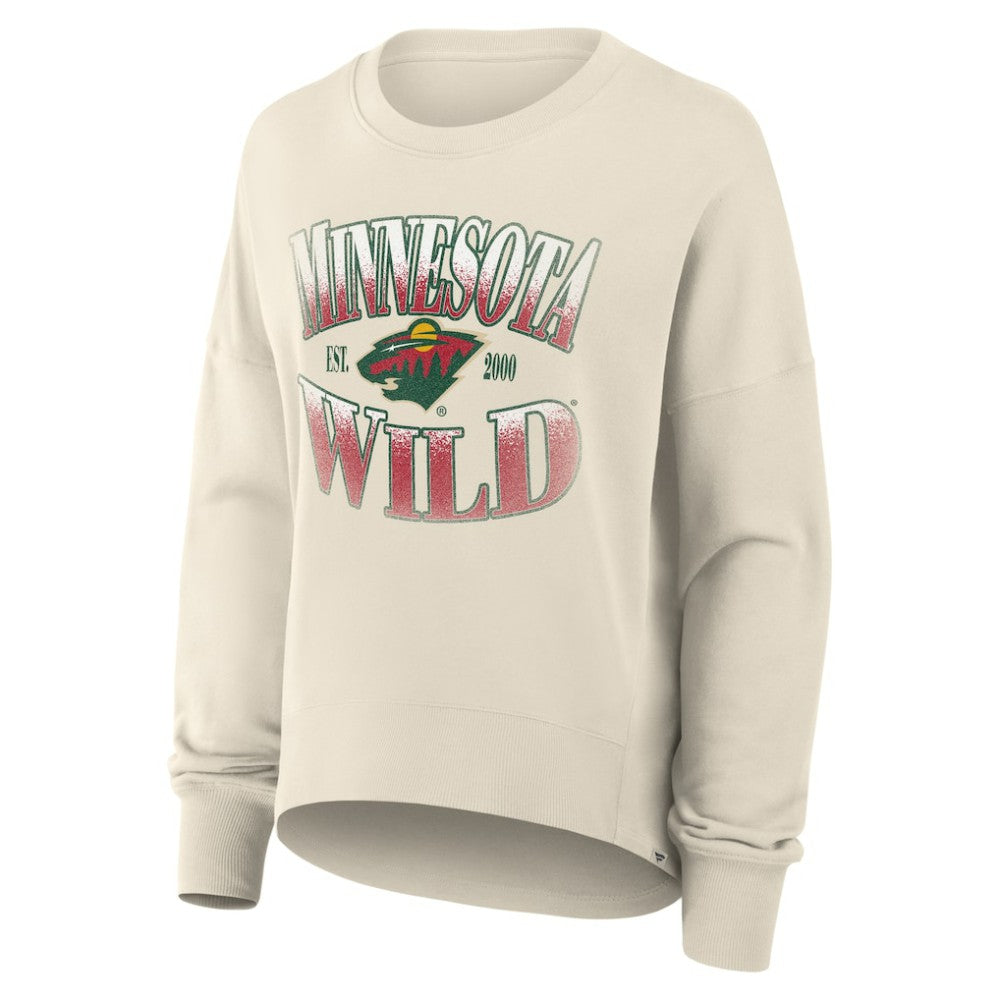 NHL Minnesota Wild Fanatics Women's Oversized Slice Pullover Sweatshirt