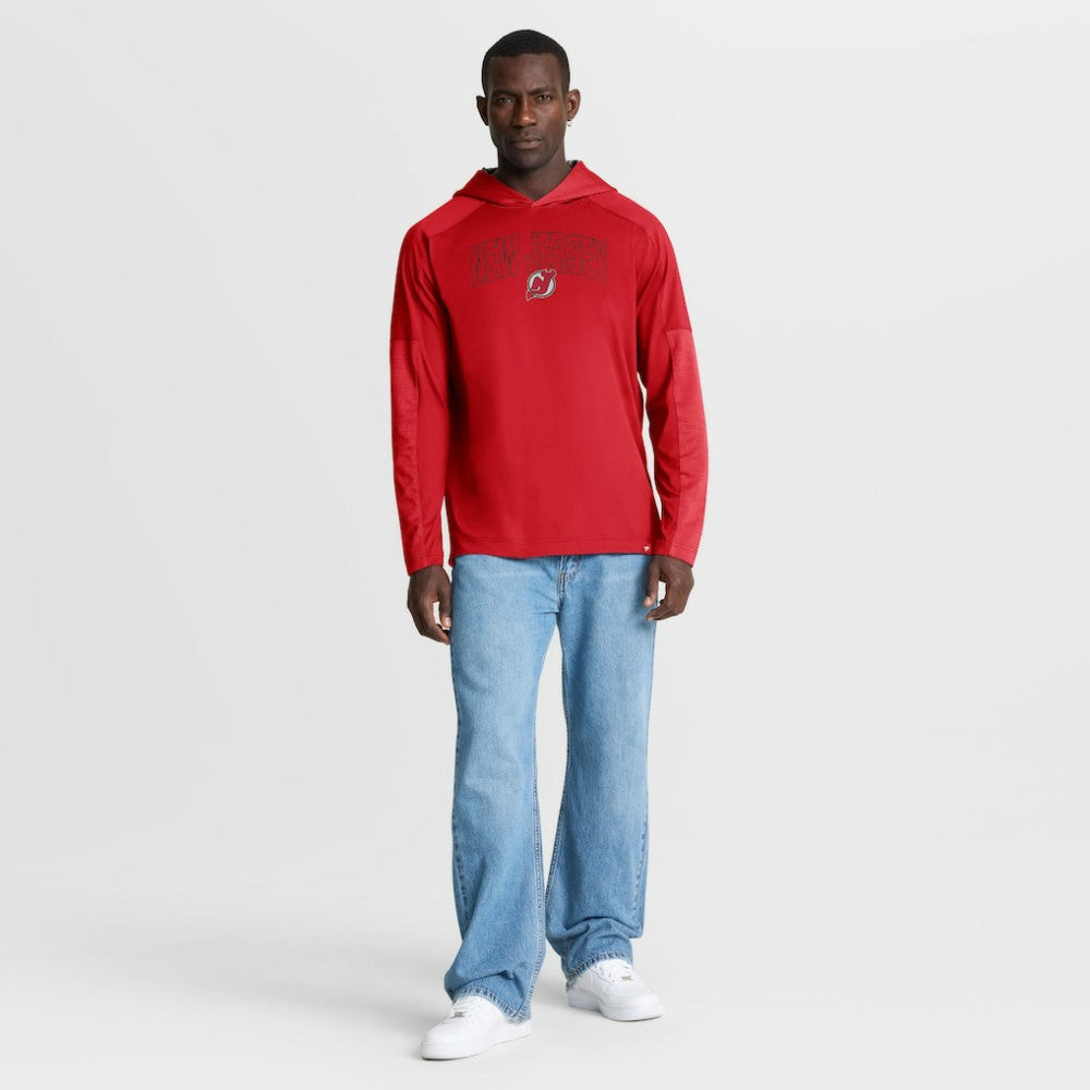 NHL New Jersey Devils Fanatics Penalty Shot Long Sleeve Hoodie T-Shirt