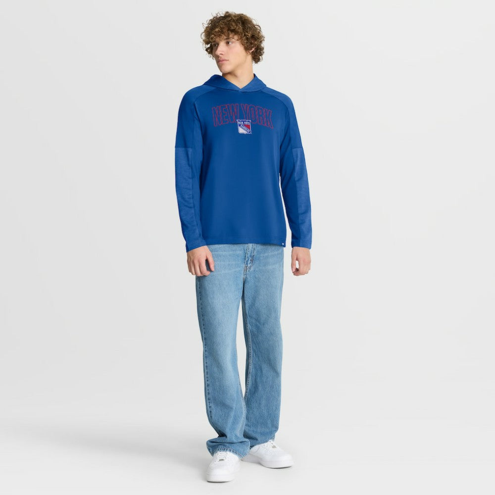 NHL New York Rangers Fanatics Penalty Shot Long Sleeve Hoodie T-Shirt