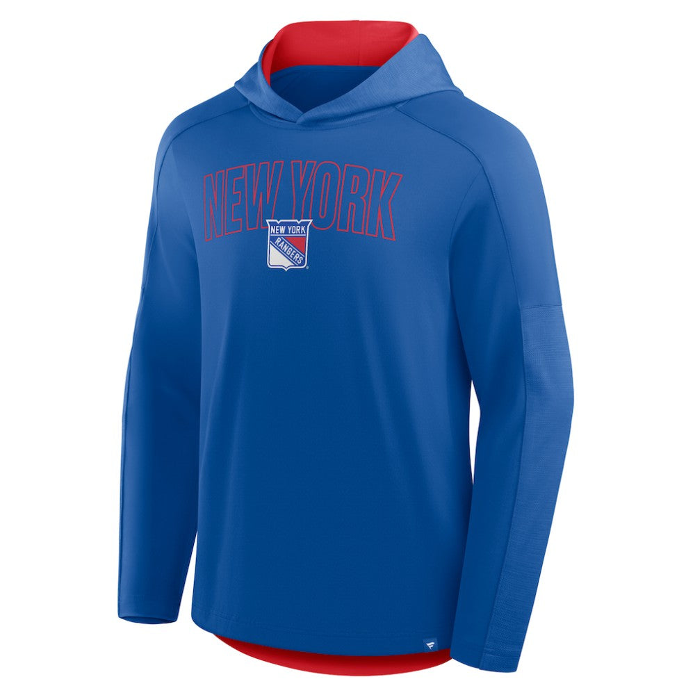 NHL New York Rangers Fanatics Penalty Shot Long Sleeve Hoodie T-Shirt