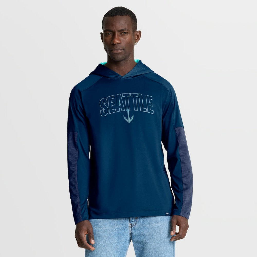 NHL Seattle Kraken Fanatics Penalty Shot Long Sleeve Hoodie T-Shirt