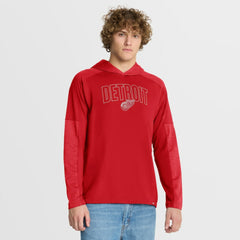 NHL Detroit Red Wings Fanatics Penalty Shot Long Sleeve Hoodie T-Shirt