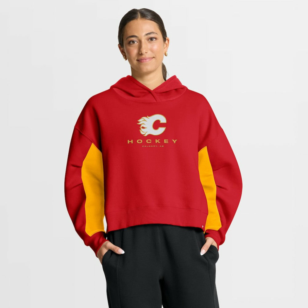 NHL Calgary Flames Fanatics Women's Back Check Boxy Hoodie