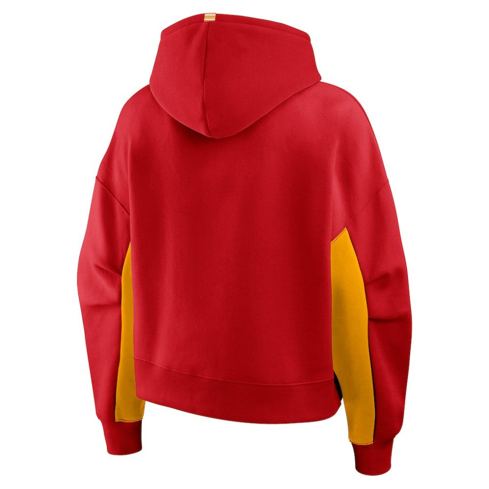 NHL Calgary Flames Fanatics Women's Back Check Boxy Hoodie
