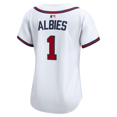 White Ozzie Albies Atlanta Braves Nike Women's Home Limited Player Jersey