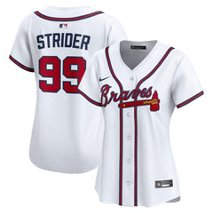 White Spencer Strider Atlanta Braves Nike Women's Home Limited Player Jersey