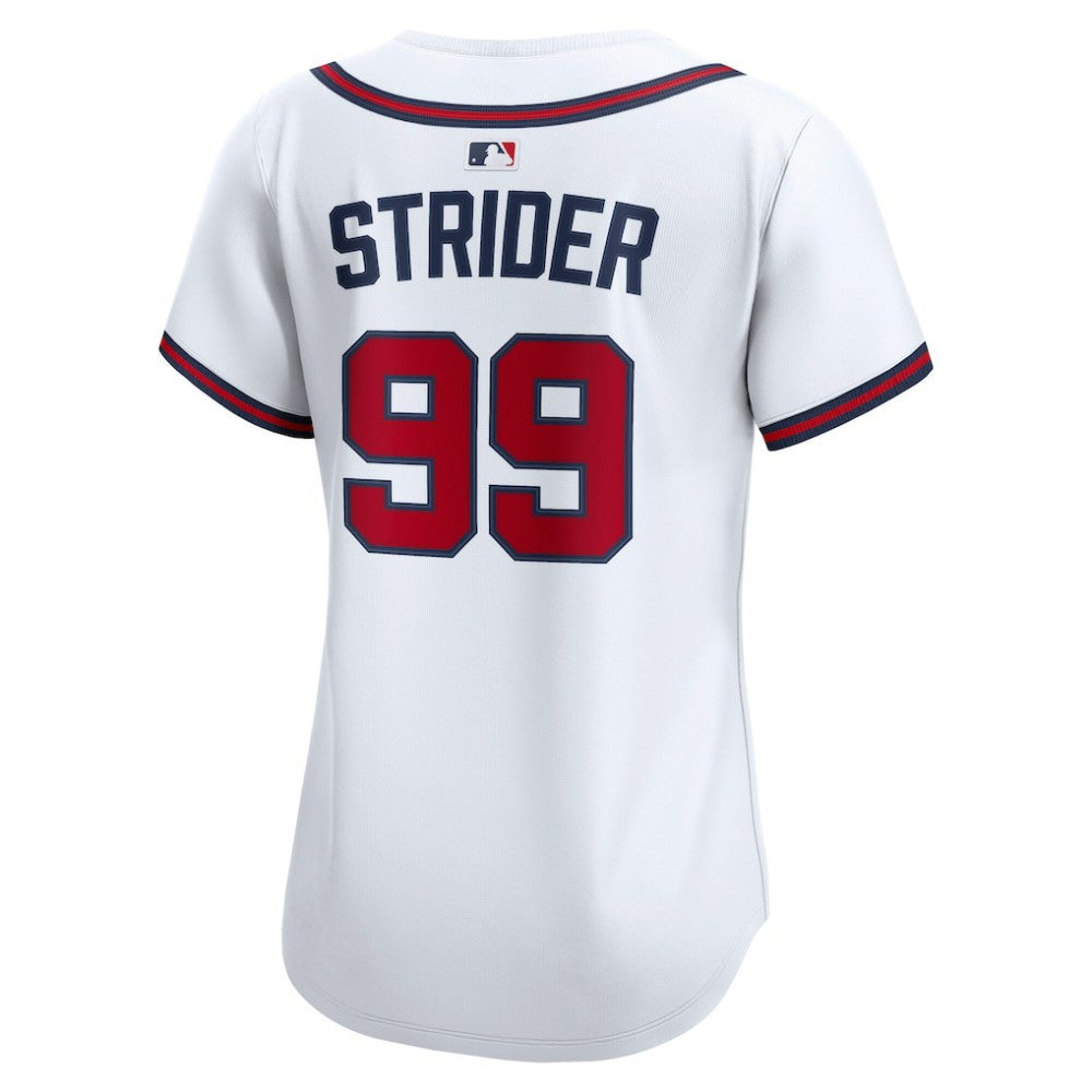 White Spencer Strider Atlanta Braves Nike Women's Home Limited Player Jersey
