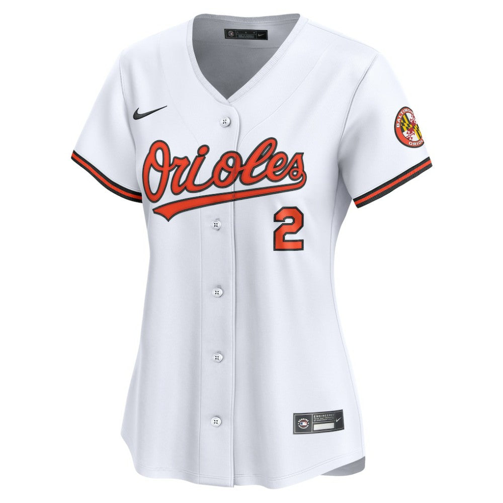 White Gunnar Henderson Baltimore Orioles Nike Women's Home Limited Player Jersey