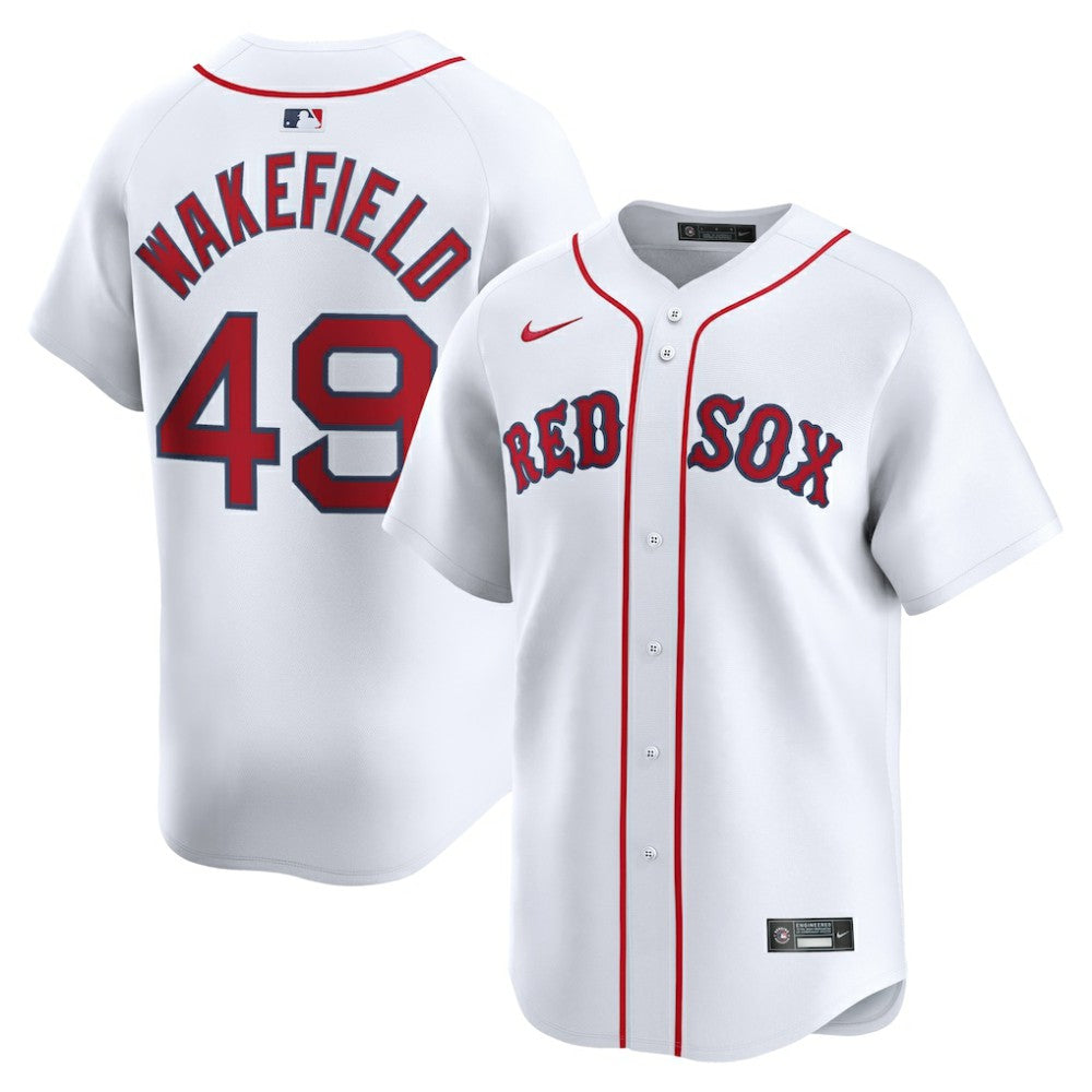 White Tim Wakefield Boston Red Sox Nike Home Limited Player Jersey