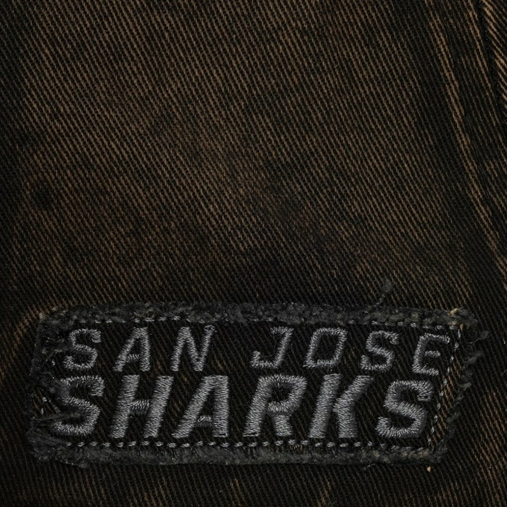 NHL San Jose Sharks Mitchell & Ness Downtown Snow Wash Pro-Crown Adjustable Hat