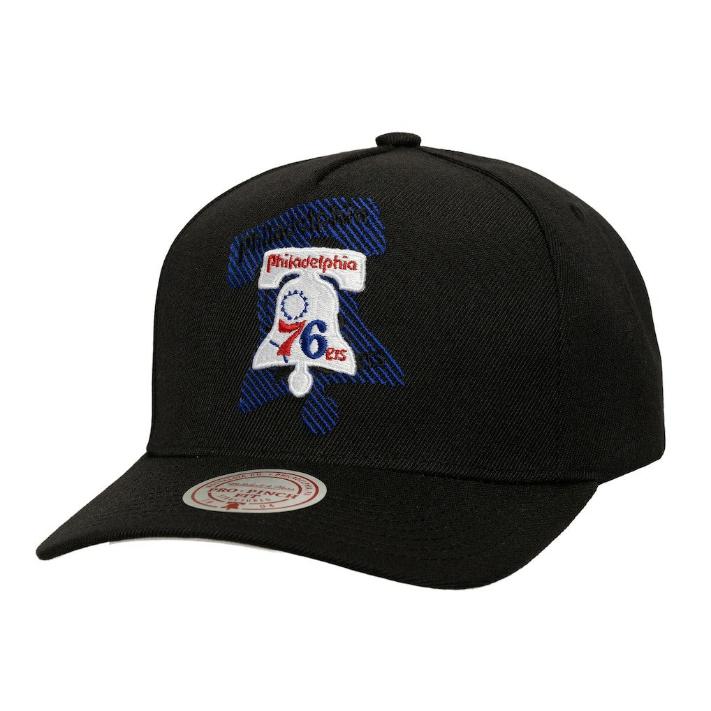 Mitchell & Ness Philadelphia 76ers Tilted Pro Pinch Adjustable Hat