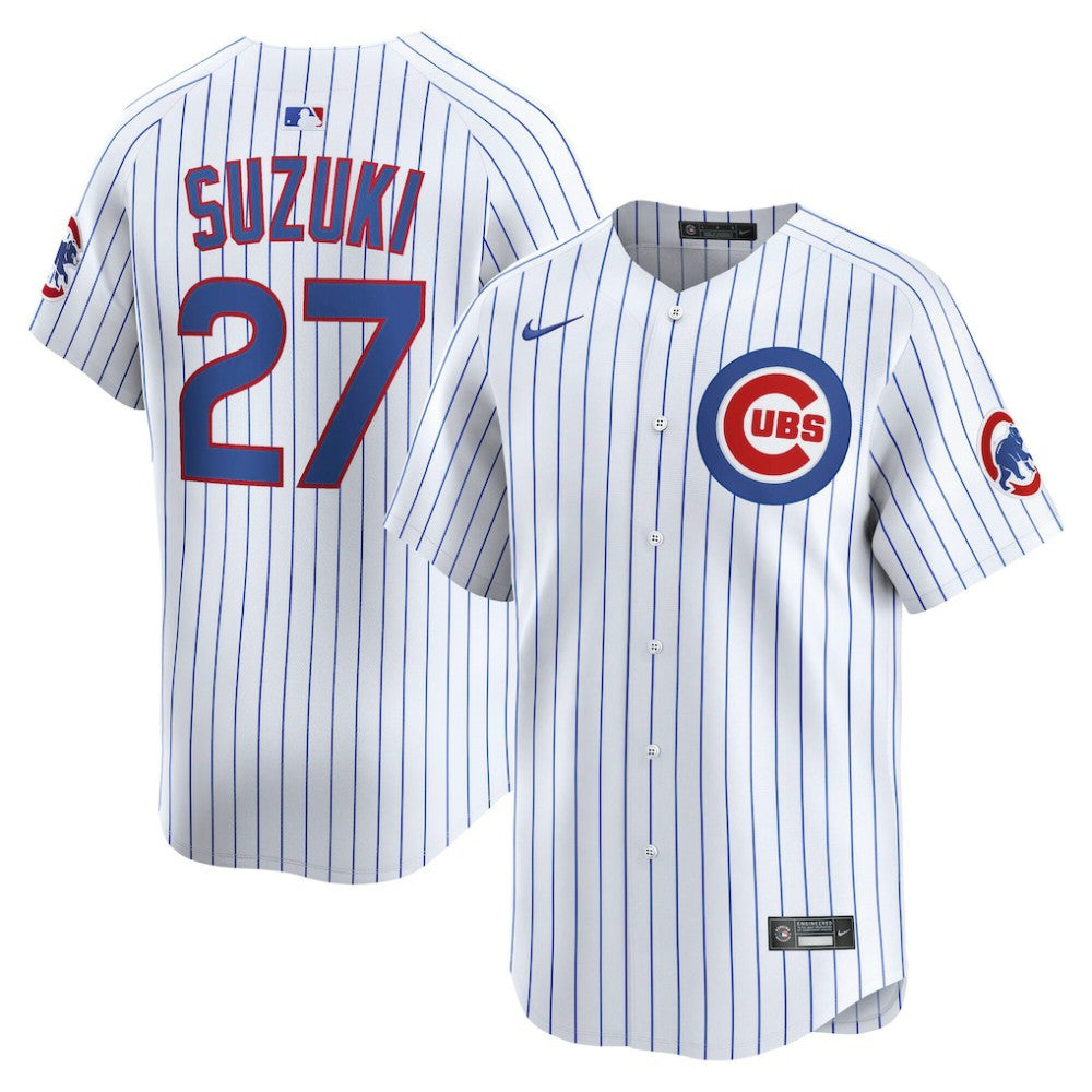 White Seiya Suzuki Chicago Cubs Nike Home Limited Player Jersey