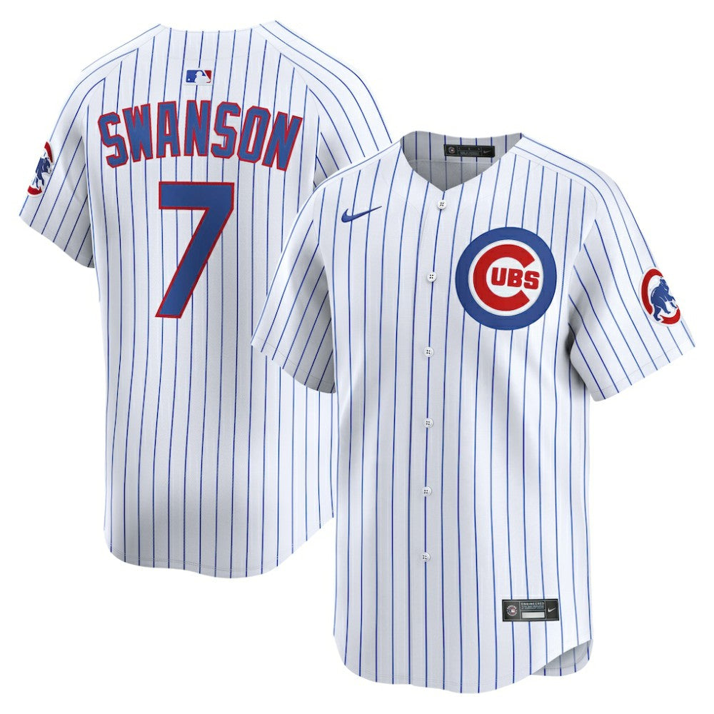 White Dansby Swanson Chicago Cubs Nike Home Limited Player Jersey