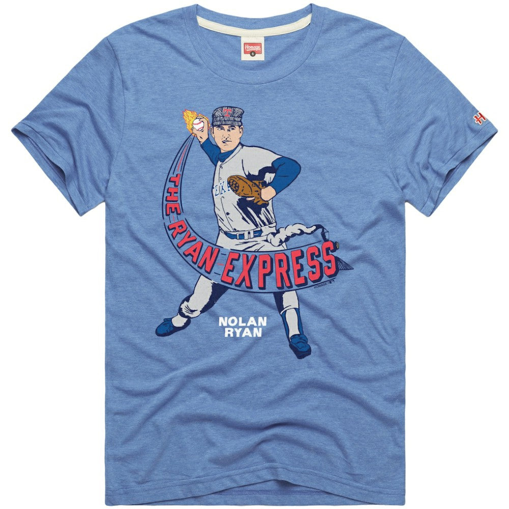 Light Blue Nolan Ryan Texas Rangers Homage Graphic Player T-Shirt