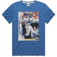 Royal Mookie Betts Los Angeles Dodgers Homage 2020 Topps Baseball Card Player T-Shirt