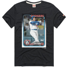 Charcoal Shohei Ohtani Los Angeles Dodgers Homage 2024 Topps Baseball Card Player T-Shirt