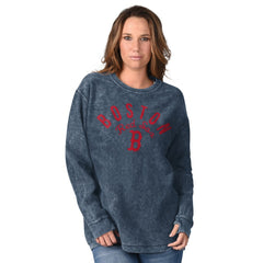 Navy Boston Red Sox G-III 4Her by Carl Banks Women's Comfy Cord Pullover Sweatshirt