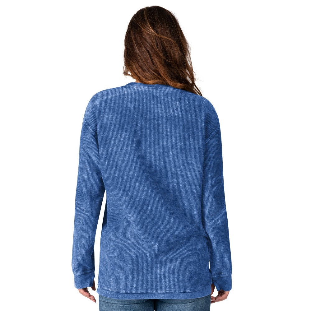 Royal New York Mets G-III 4Her by Carl Banks Women's Comfy Cord Pullover Sweatshirt