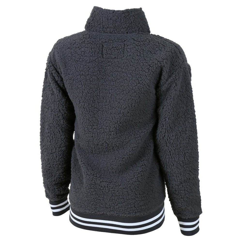 Gray Los Angeles Dodgers G-III 4Her by Carl Banks Women's Play Action Sherpa Fleece Quarter-Zip Jacket