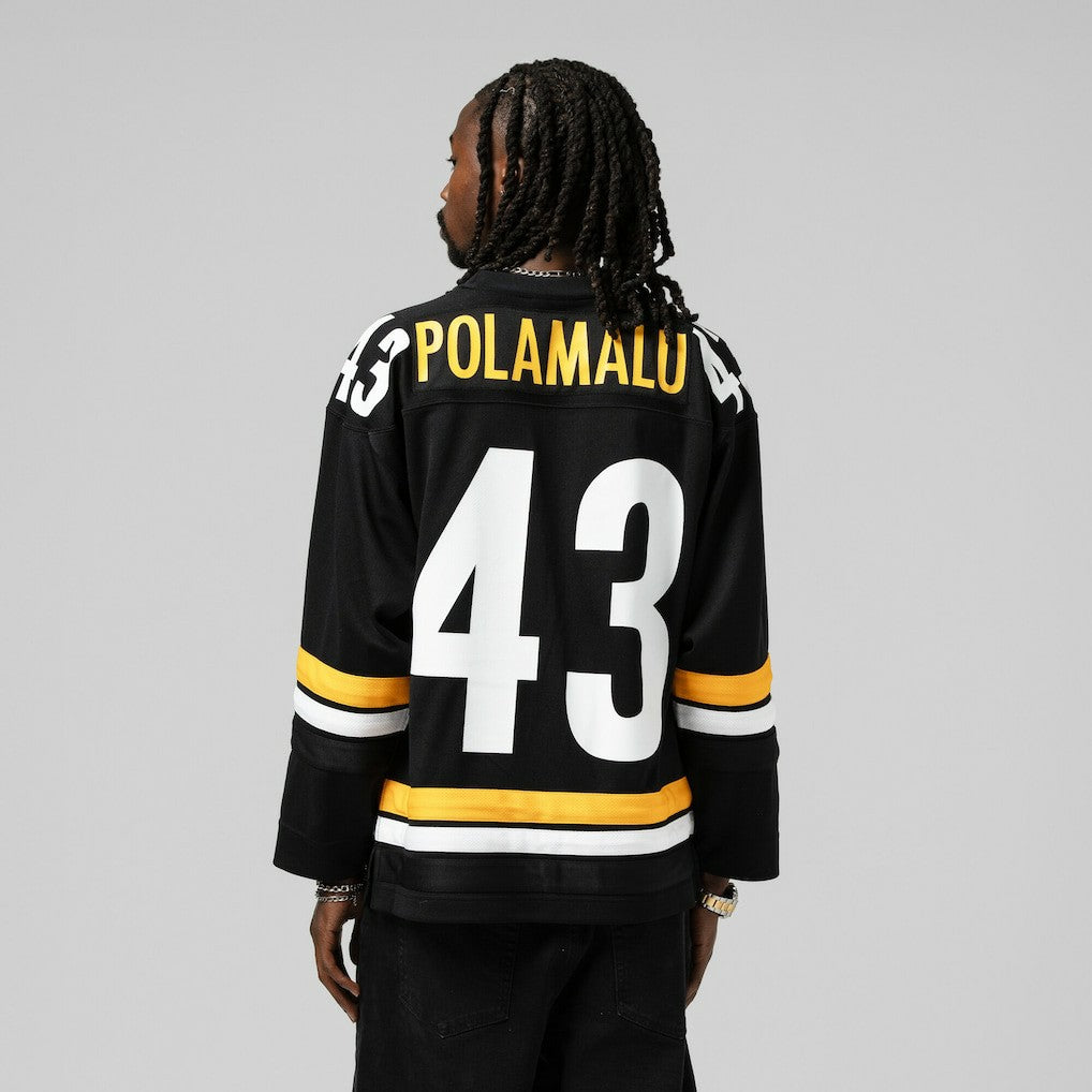Troy Polamalu  Maxxed Out Fashion Hockey Jersey - Pittsburgh Steelers Jerseys