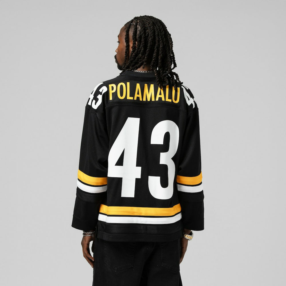 Troy Polamalu  Maxxed Out Fashion Hockey Jersey - Pittsburgh Steelers Jerseys