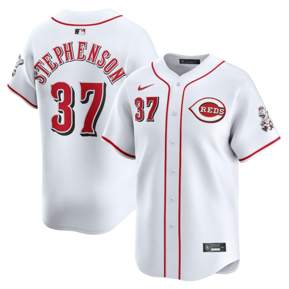 White Tyler Stephenson Cincinnati Reds Nike Home Limited Player Jersey