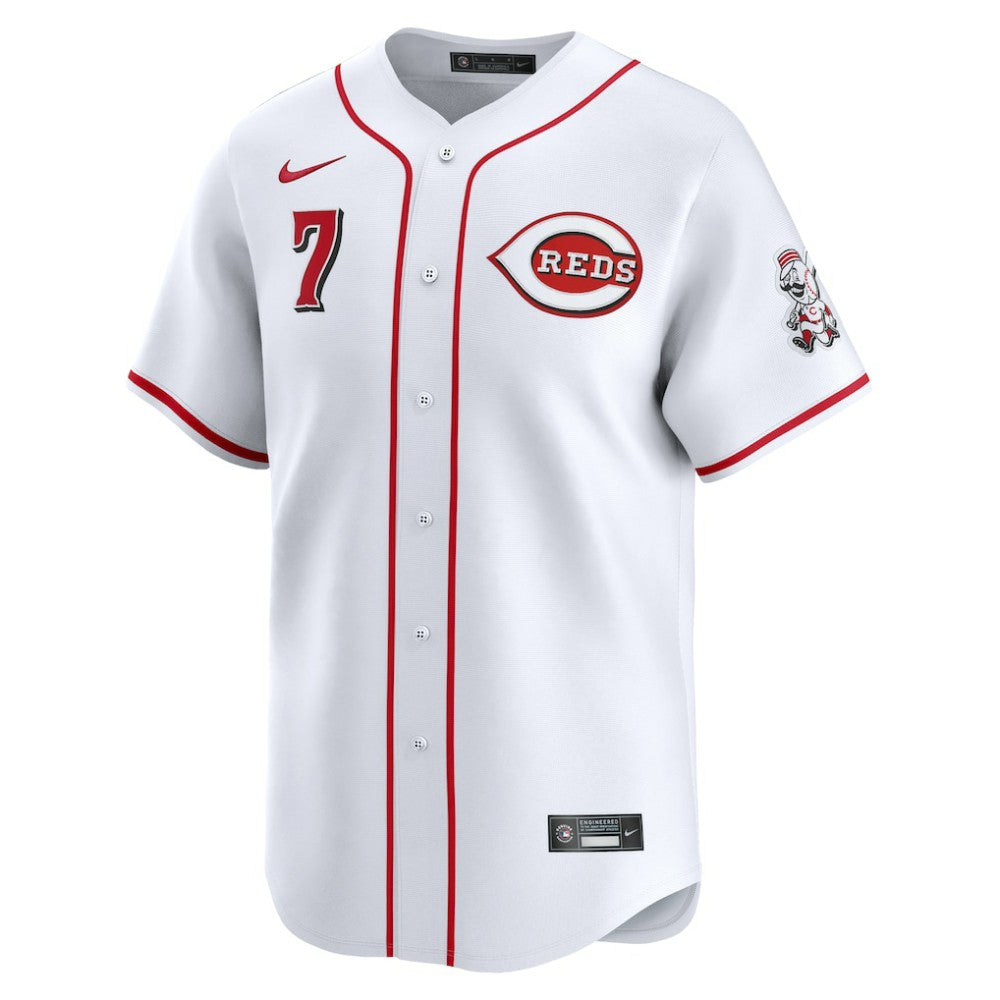 White Spencer Steer Cincinnati Reds Nike Home Limited Player Jersey