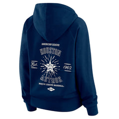 Navy Houston Astros WEAR by Erin Andrews Women's Vintage Full-Zip Raglan Hoodie