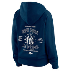Navy New York Yankees WEAR by Erin Andrews Women's Vintage Full-Zip Raglan Hoodie